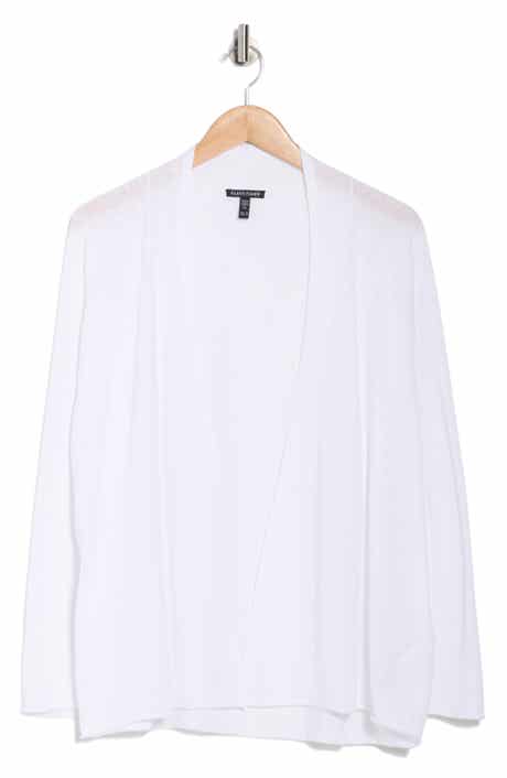 Eileen Fisher Organic Linen & Organic Cotton Open Front Cardigan