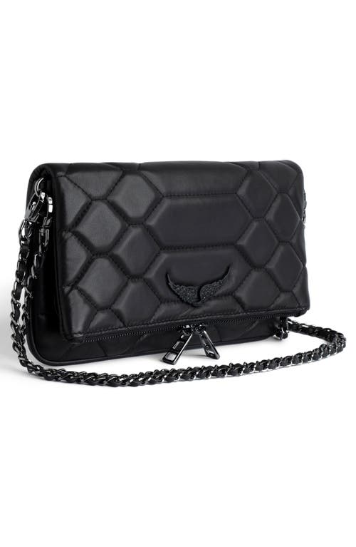 Zadig & Voltaire Rock X-large Scaled Crossbody Bag In Black