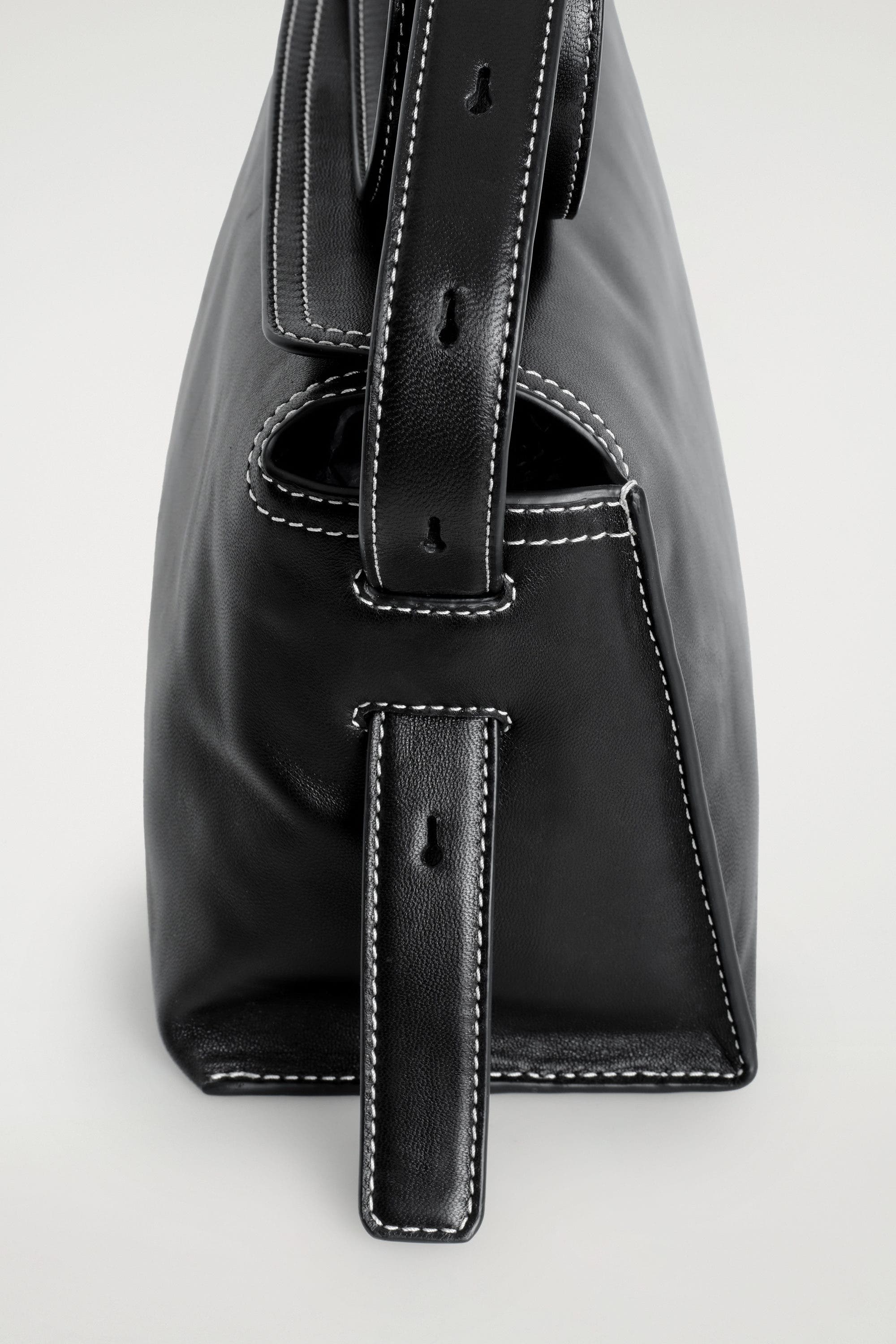 COS Plinth Crossbody Bag - Leather, Alternate, color, Black