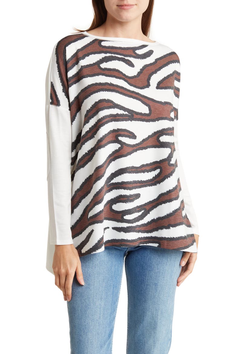 Dolman Sleeve Knit Top, Main, color, SUMMER SONG