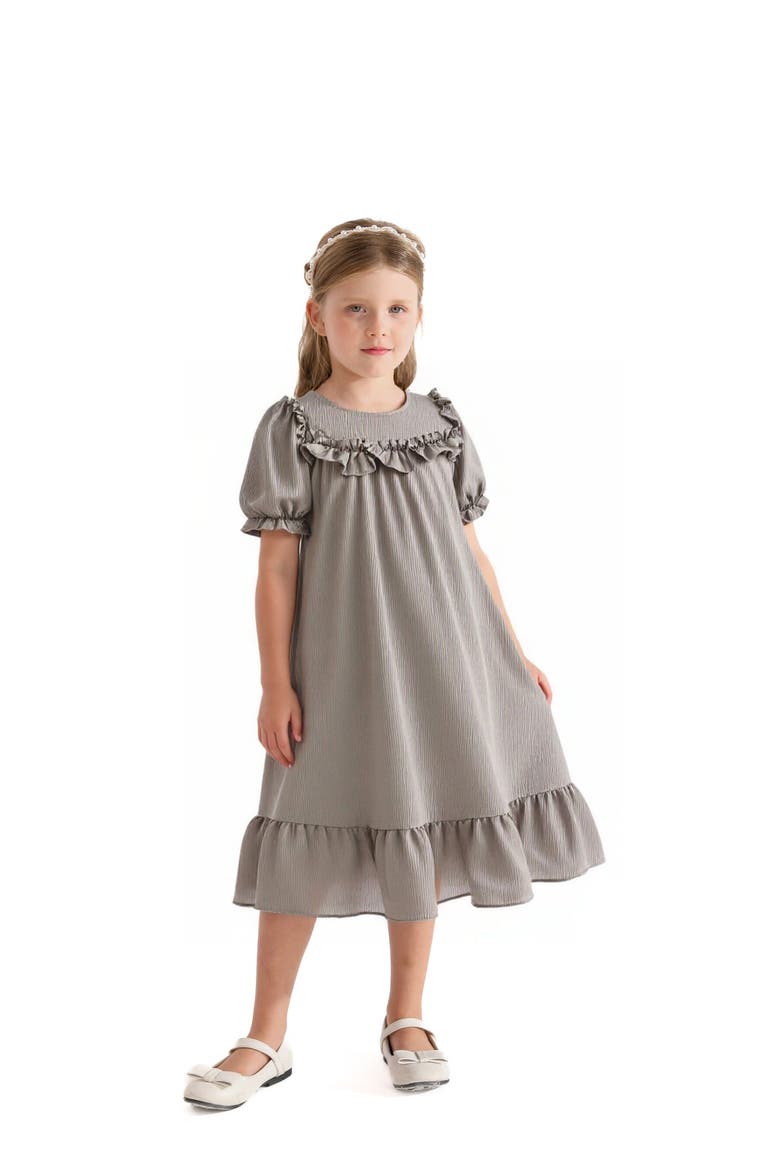 Ruffle Berlin Dress, Alternate, color, Grey