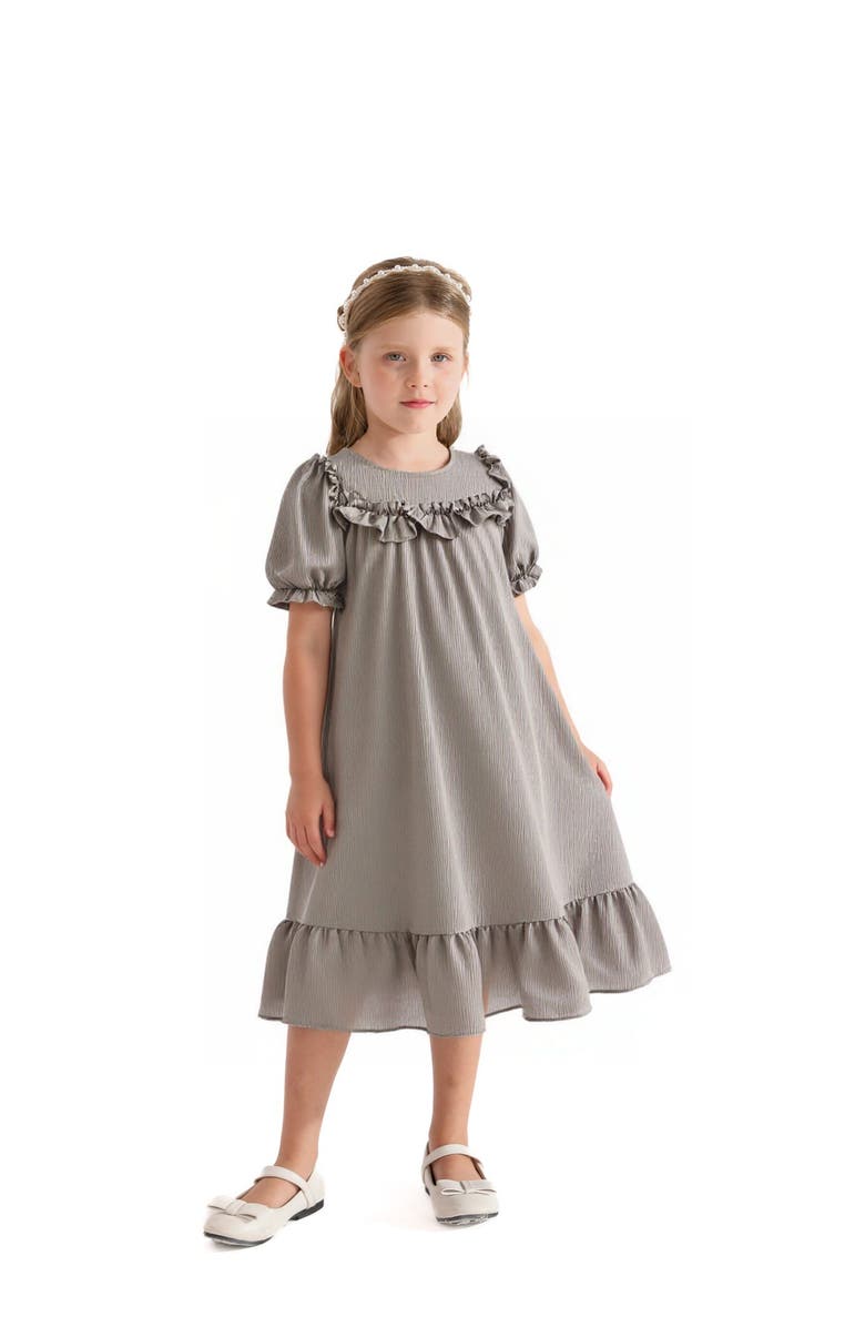 Sweet Cactus Ruffle Berlin Dress, Alternate, color, Grey
