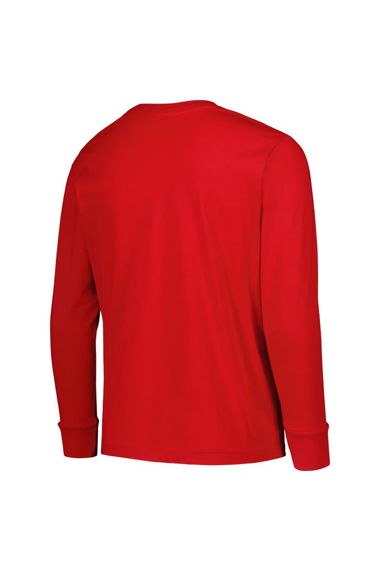 Youth Mitchell & Ness Red Washington Capitals Throwback Logo Long Sleeve T-Shirt, Alternate, color, Red