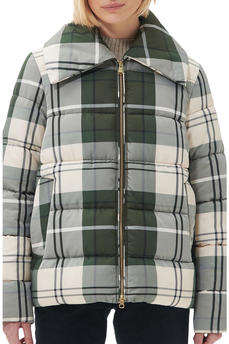 Germaine Tartan Quilted Puffer Jacket, Main, color, ANCIENT POPLAR TARTAN