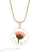 Mint & Lily Pressed Birth Flower Necklace