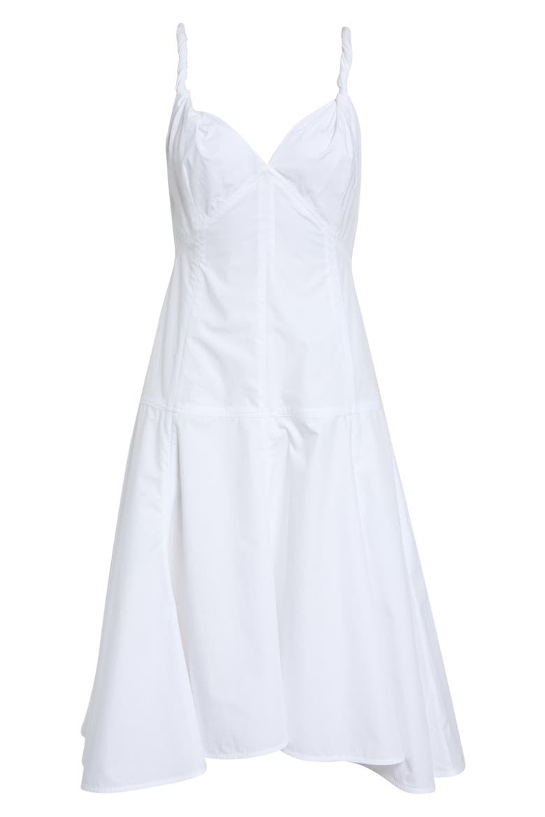 Leo Classic Cotton Shirting Midi Dress, Alternate, color, OPTIC WHITE