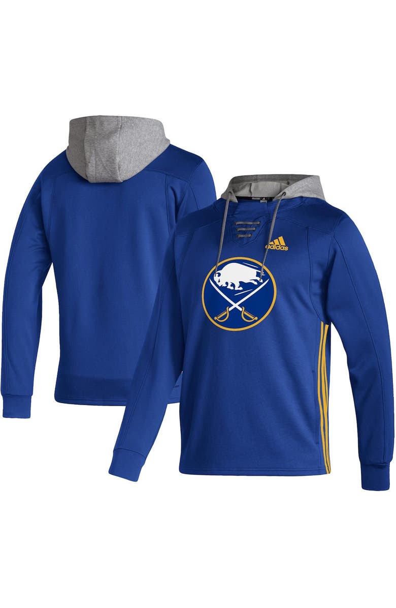 adidas Men's adidas Royal Buffalo Sabres Skate Lace AEROREADY Pullover Hoodie, Main, color, 