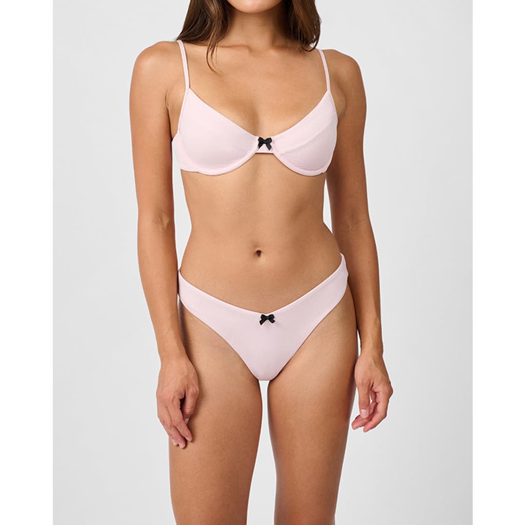 Weworewhat Full Coverage Underwire Bikini Top In White