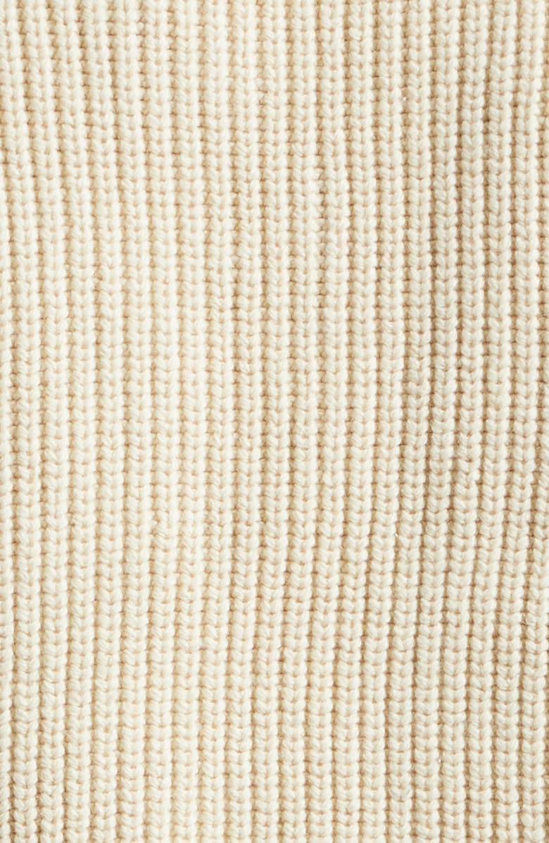 AMI PARIS Ami de Coeur Rib Wool & Cotton V-Neck Sweater Vest, Alternate, color, Blanc Creme