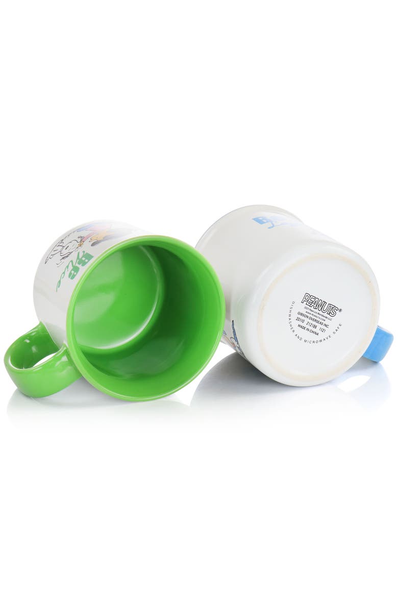 PEANUTS Gentle Reminders Stoneware 4 Piece 21oz Mug Set, Alternate, color, White