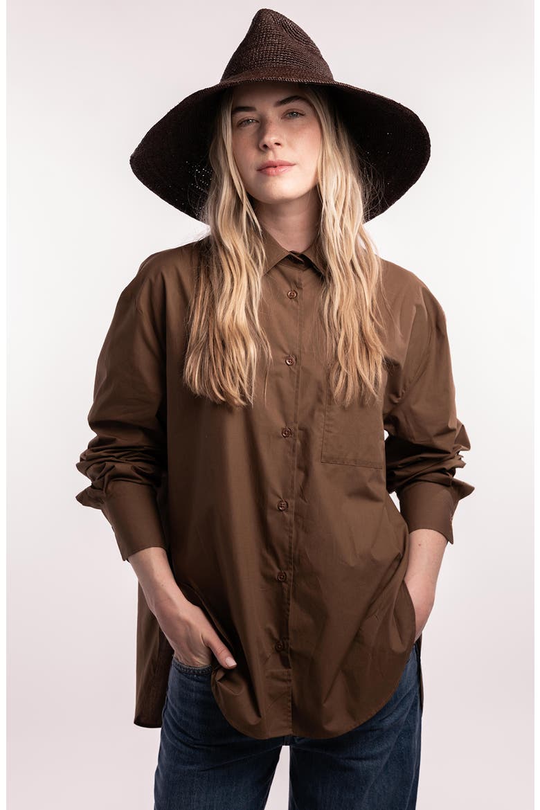 Waverly Wide Brim Packable Straw Hat, Alternate, color, CHOCOLATE
