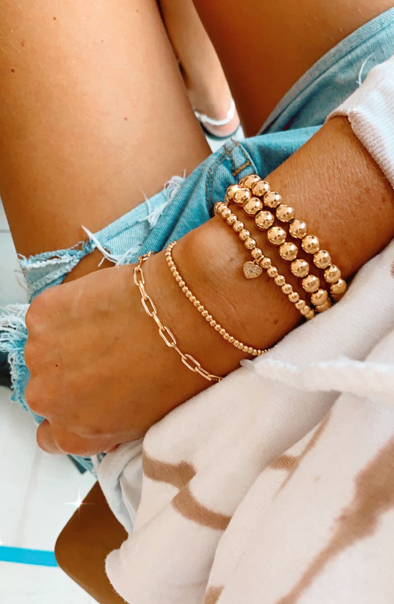 SHYMI Paper Clip Chain Bracelet, Alternate, color, Gold