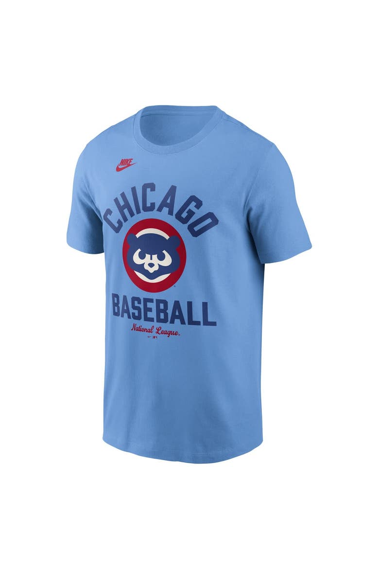 Men's Nike Light Blue Chicago Cubs Cooperstown Collection T-Shirt, Alternate, color, Light Blue