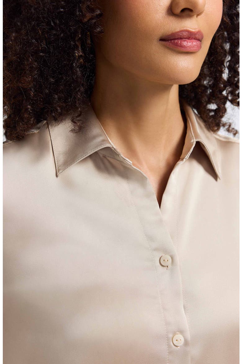 Bianca Satin Shirt, Alternate, color, CHAMPAGNE