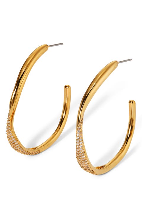 Large Alma Ribbon Hoop Earrings