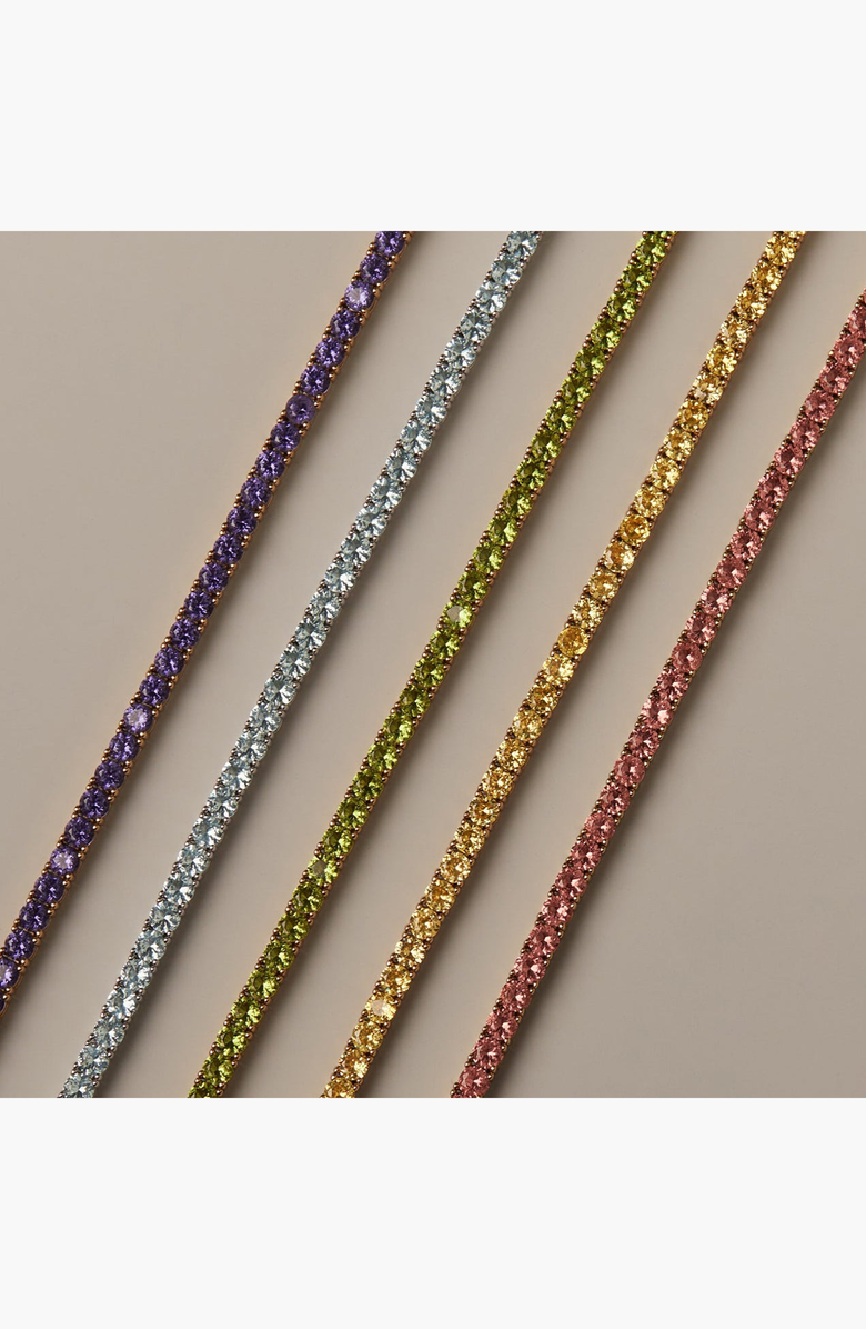 Aurate New York Lab Grown Blue Tourmaline Tennis Bracelet, Alternate, color, Blue Tourmaline