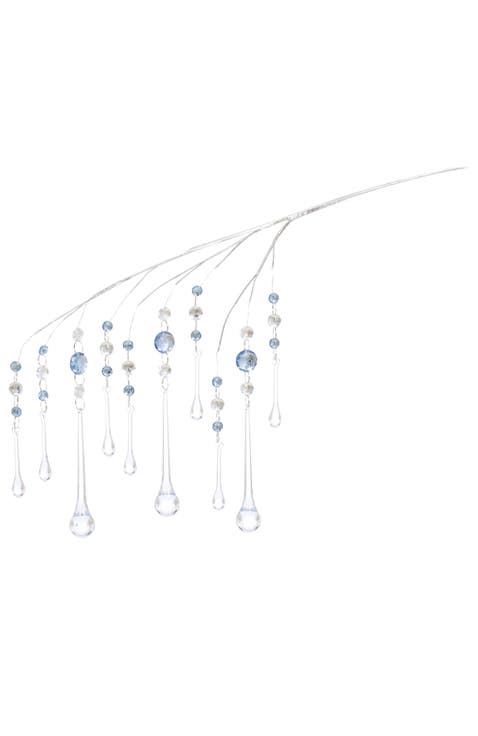 Teardrop Jeweled Hanging Spray, Set of 12