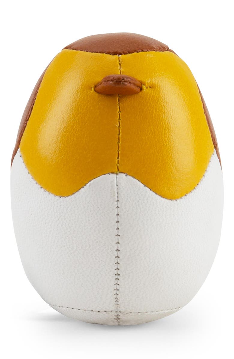 Zuny Mini Bird Robin Faux Leather Paperweight, Alternate, color, Tan Ochre Yellow