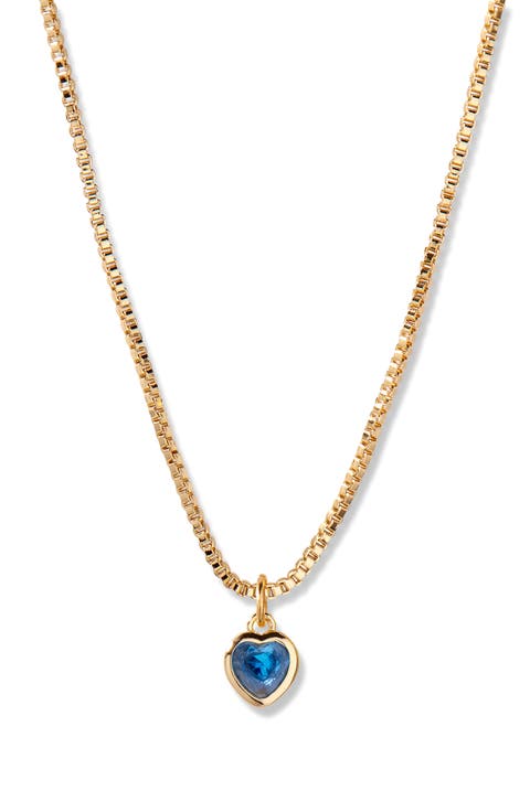 Mackenzie Birthstone Heart Pendant Necklace