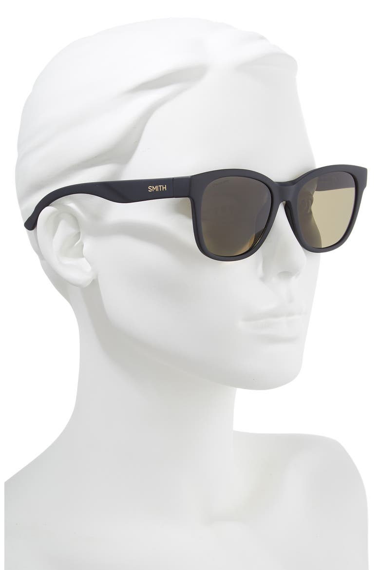 Caper 53mm ChromaPop™ Polarized Square Sunglasses, Alternate, color, MATTE BLACK