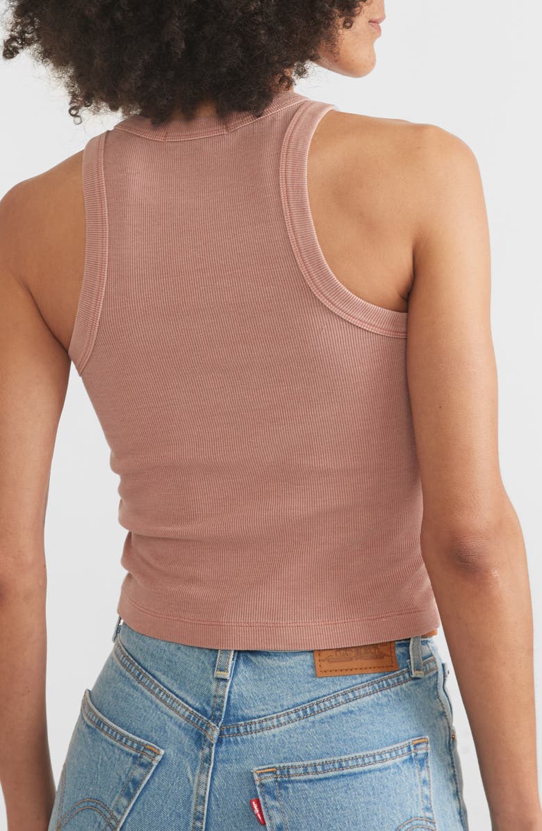 Marine Layer Lexi Sun-In High Neck Crop Rib Tank, Alternate, color, 