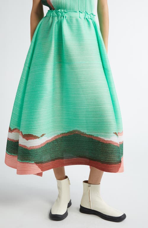 Shop Issey Miyake Pleats Please Grainy Colors Pleated Midi Skirt