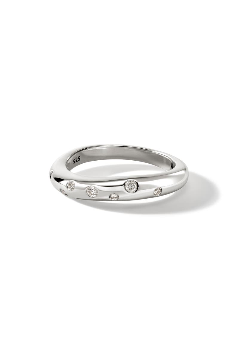 Surf Ring, Diamonds, Slim, Main, color, SILVER