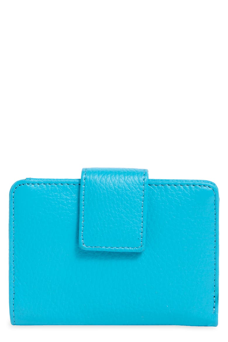 Pixie Leather Card Case, Main, color, CERULEAN