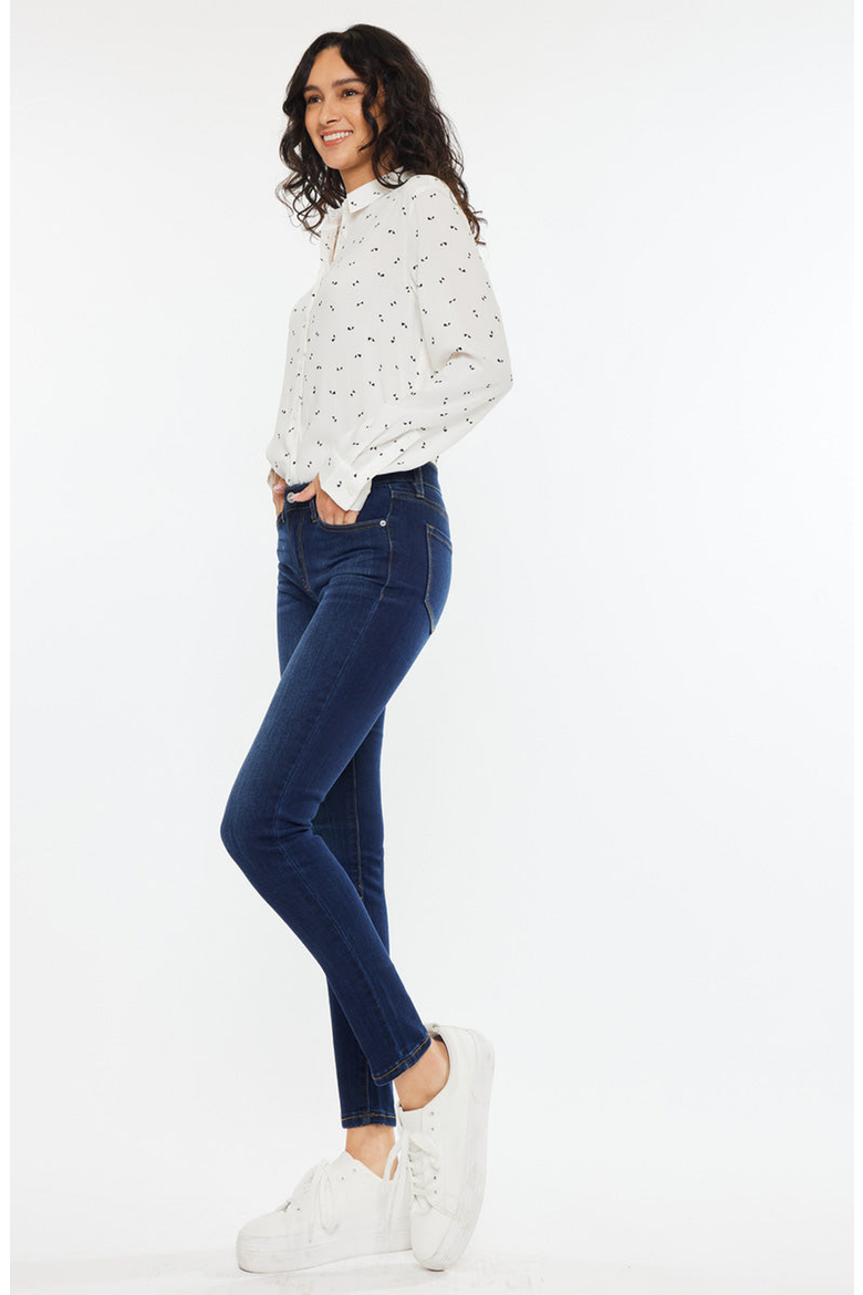 Madison Essentials Mid Rise Super Skinny, Alternate, color, Super Dark Wash