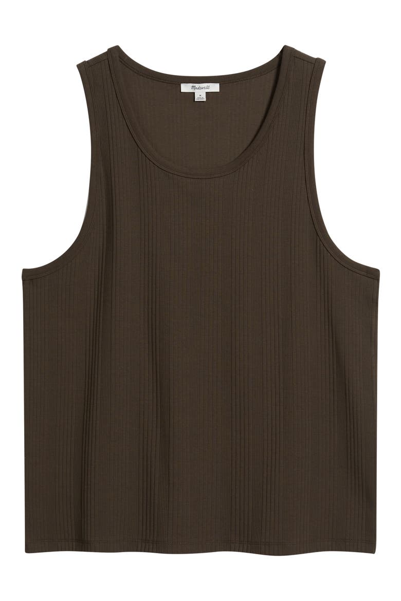 Textured Rib Tank, Alternate, color, CHOCOLATE