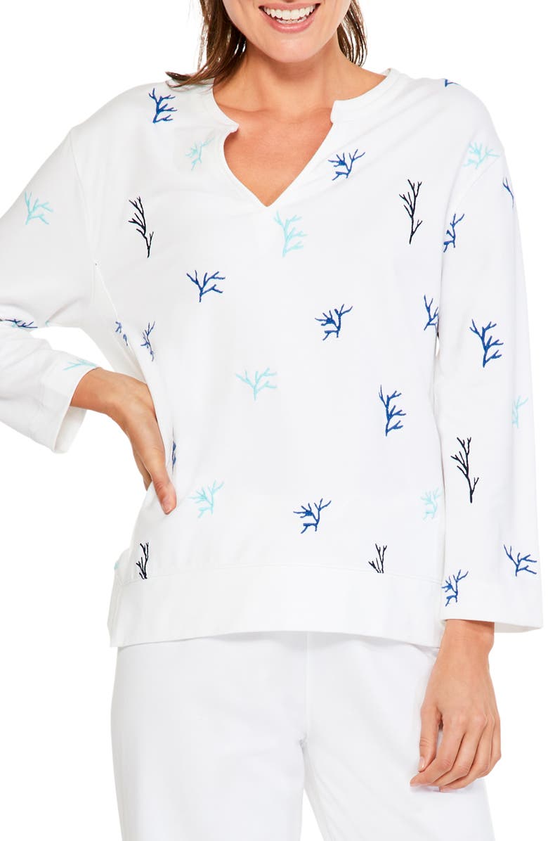 NIC+ZOE Coral Reef Knit Top, Main, color, 