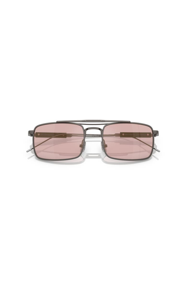 Brunello Cucinelli 53mm Rectangle optical glasses, Alternate, color, Grey