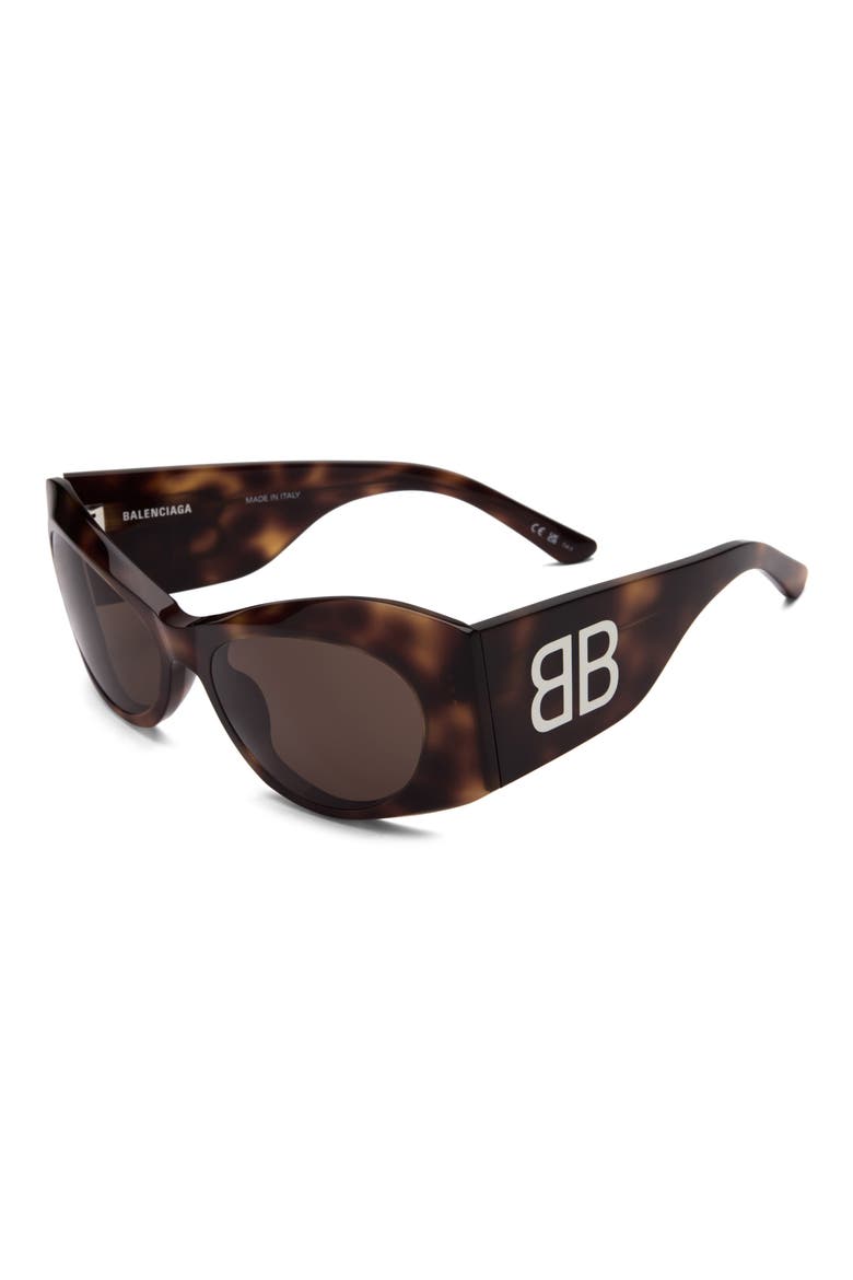 59mm Polarized Cat Eye Sunglasses, Main, color, HAVANA HAVANA BROWN