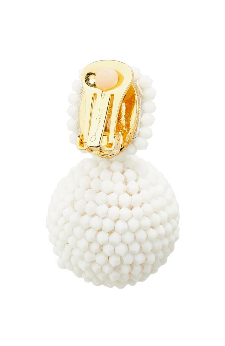 Oscar de la Renta Pompom Beaded Drop Earrings, Alternate, color, 
