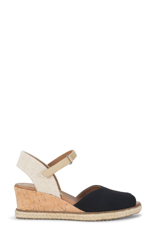 Shop Baretraps Odetta Espadrille Wedge Sandal In Black Canvas