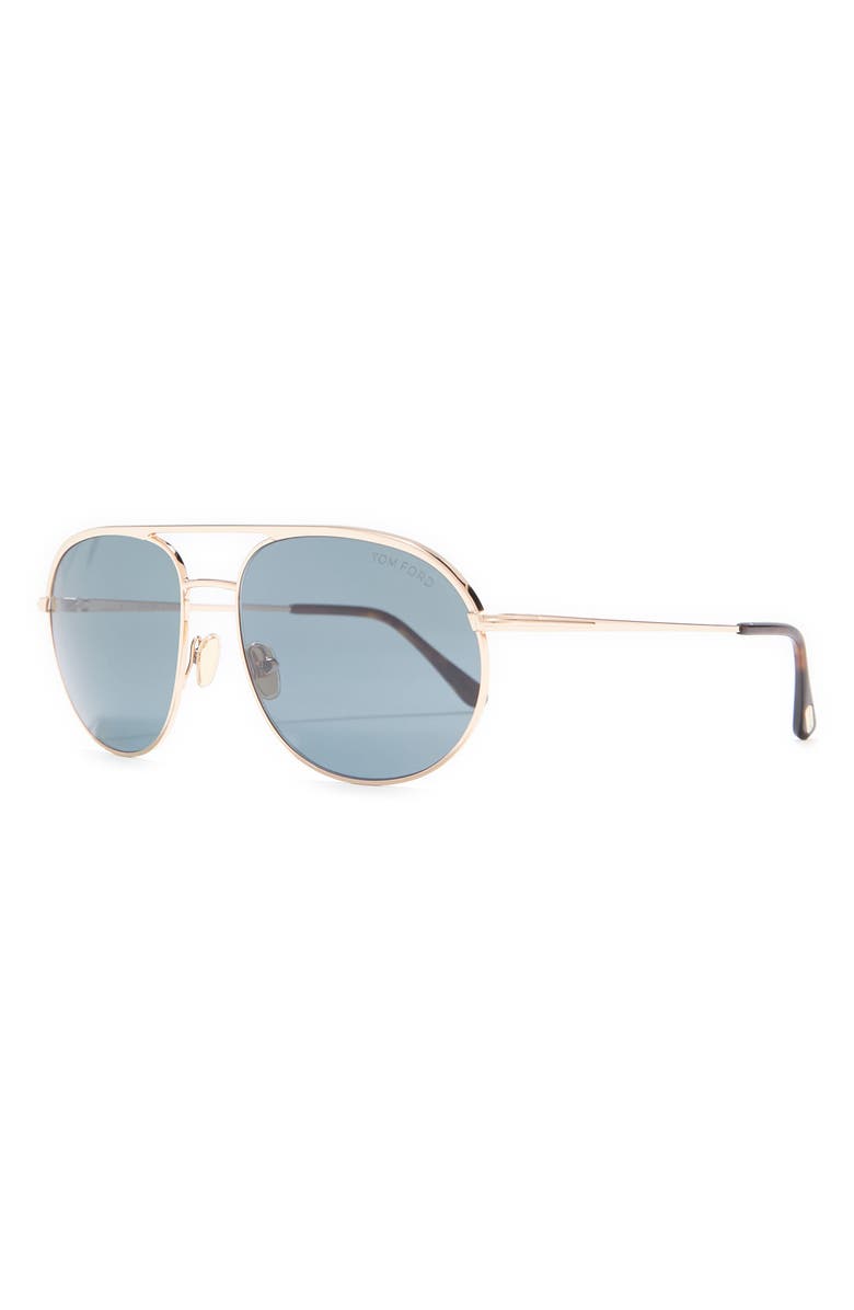 TOM FORD Gio 59mm Aviator Sunglasses, Alternate, color, 
