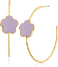 JARDIN Clover Station Hoop Earrings