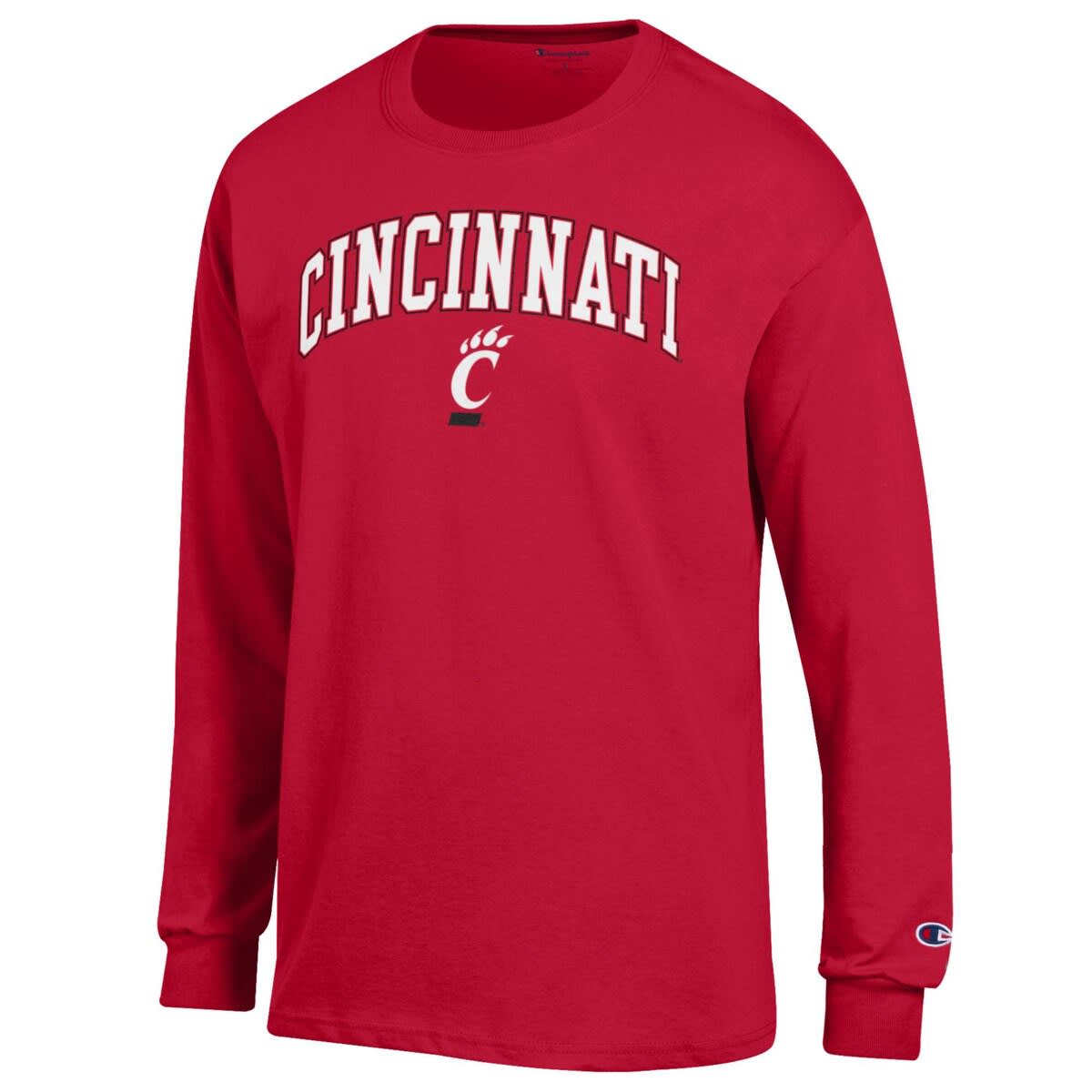 Champion Men's Champion Red Cincinnati Bearcats Arch Over Logo Long ...