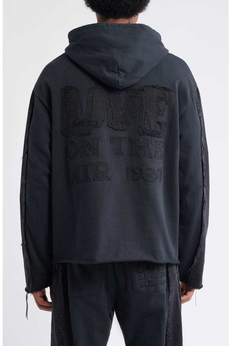 Hono Distressed Logo Hoodie, Alternate, color, BLACK