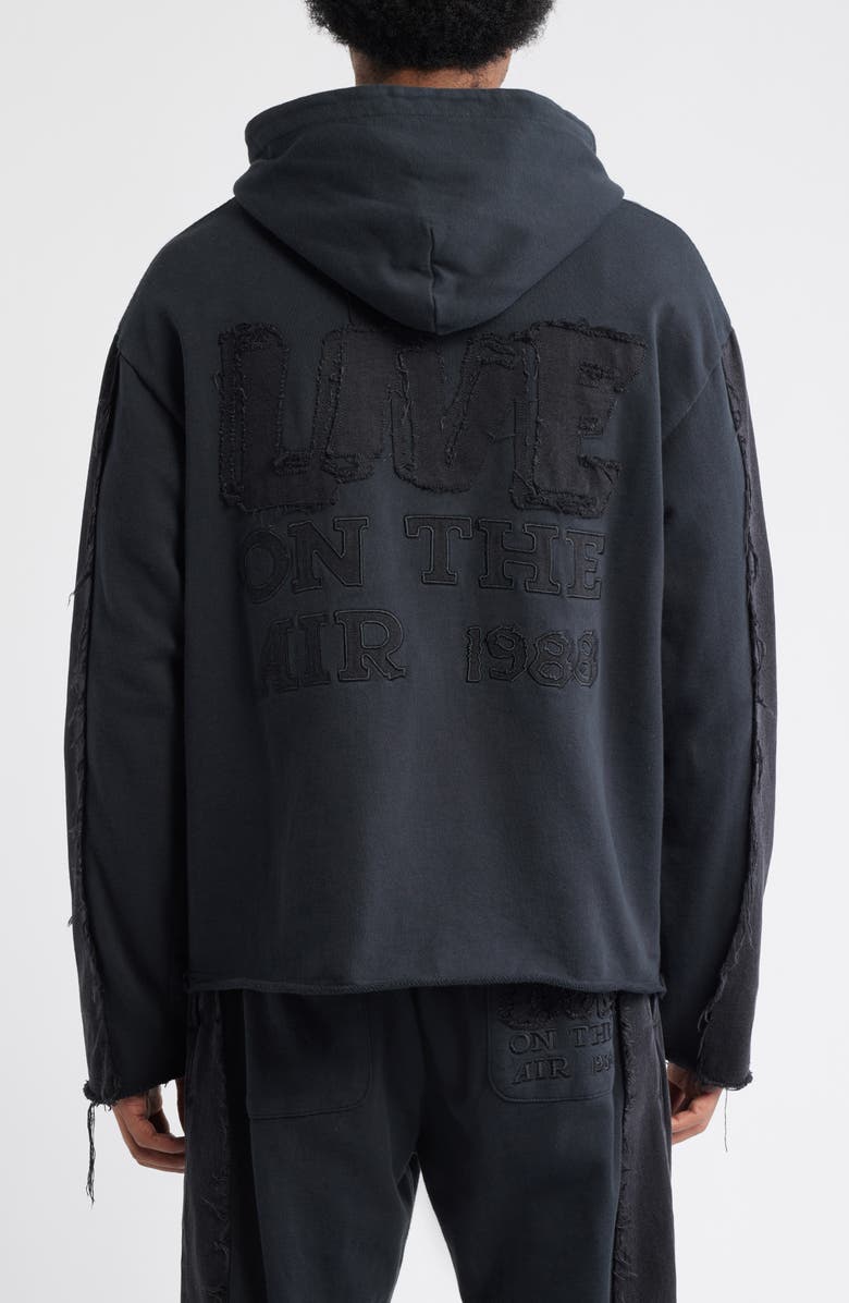 HONOR THE GIFT Hono Distressed Logo Hoodie, Alternate, color, Black