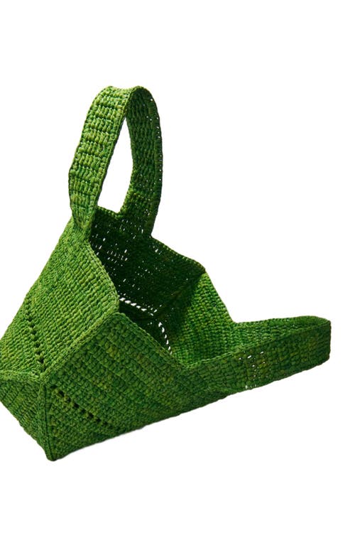 Maje Womens Verts Brand-embroidered Raffia Tote Bag