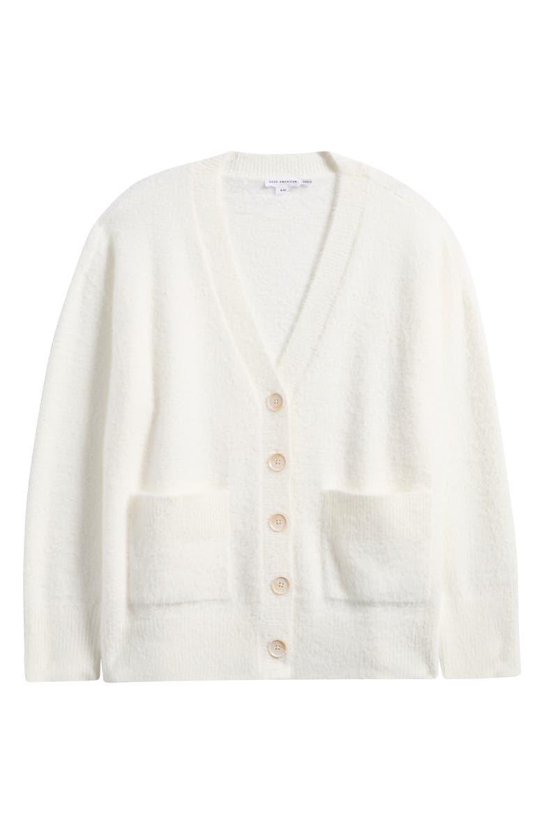 Good American Oversized Cardigan, Alternate, color, Cloud White001