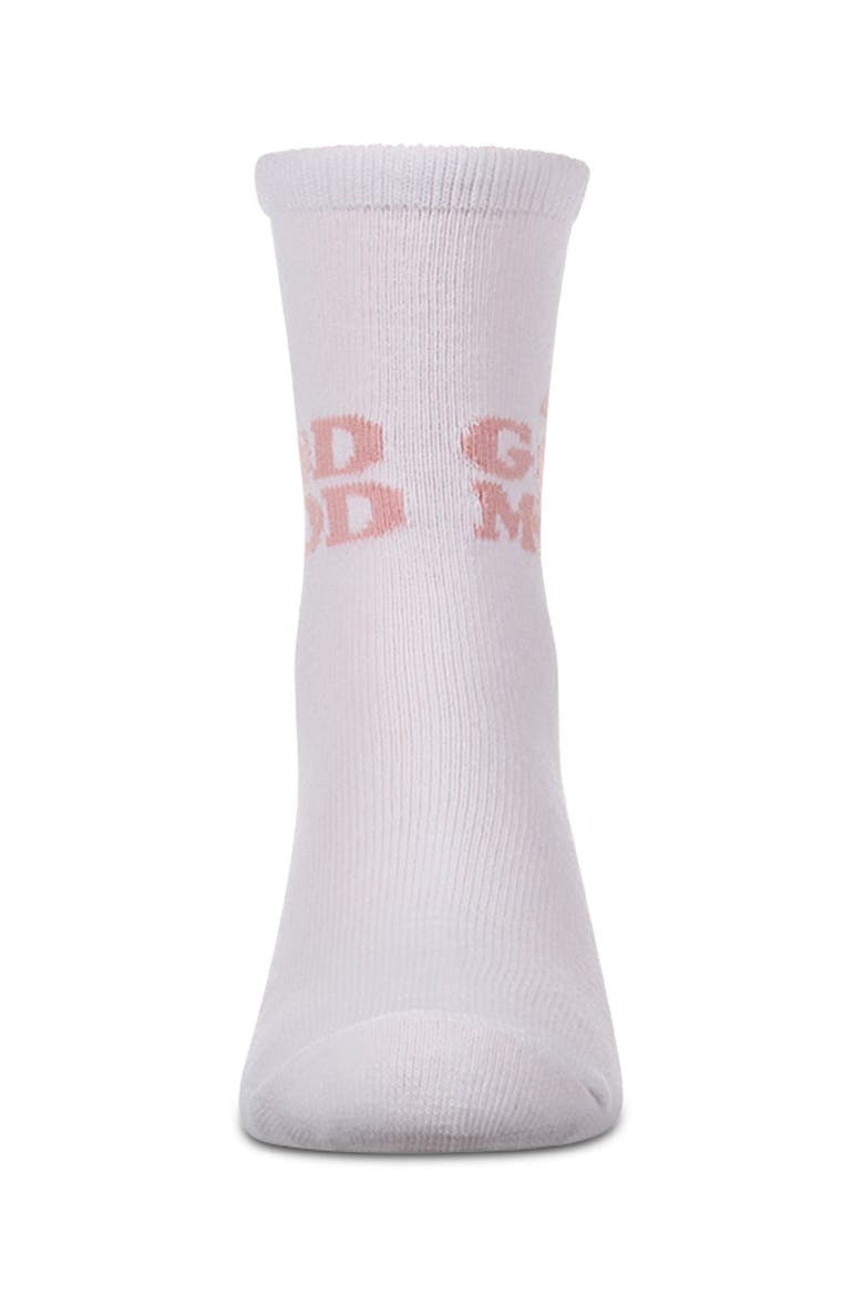 Good Mood  Novelty Crew Sock, Alternate, color, Pink