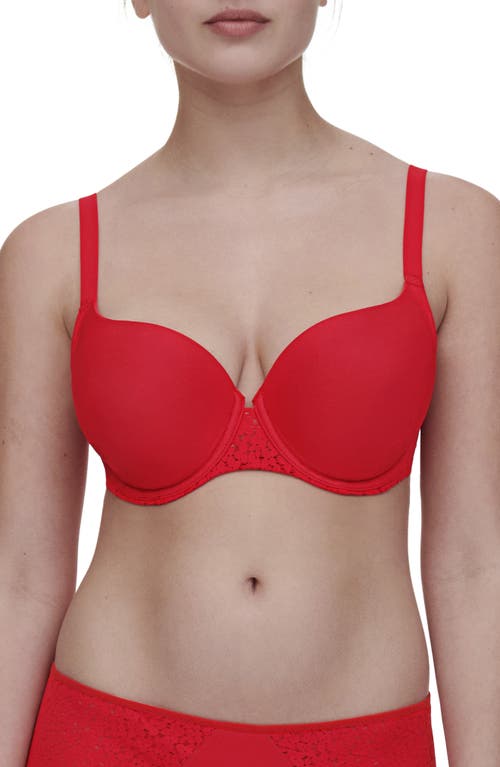 Chantelle Lingerie Norah Sweetheart Underwire T-Shirt Bra in Poppy Red at Nordstrom, Size 34G