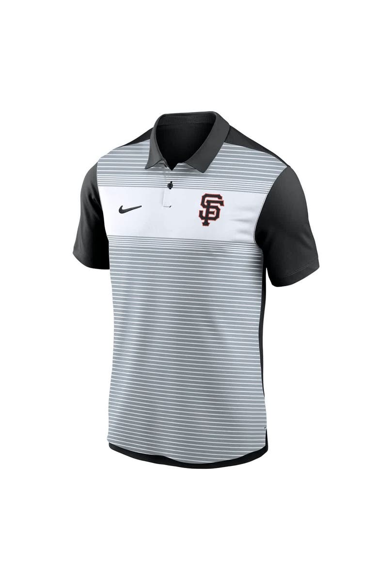 Nike Men's Nike White/Black San Francisco Giants Vapor Striped Performance Polo, Alternate, color, White