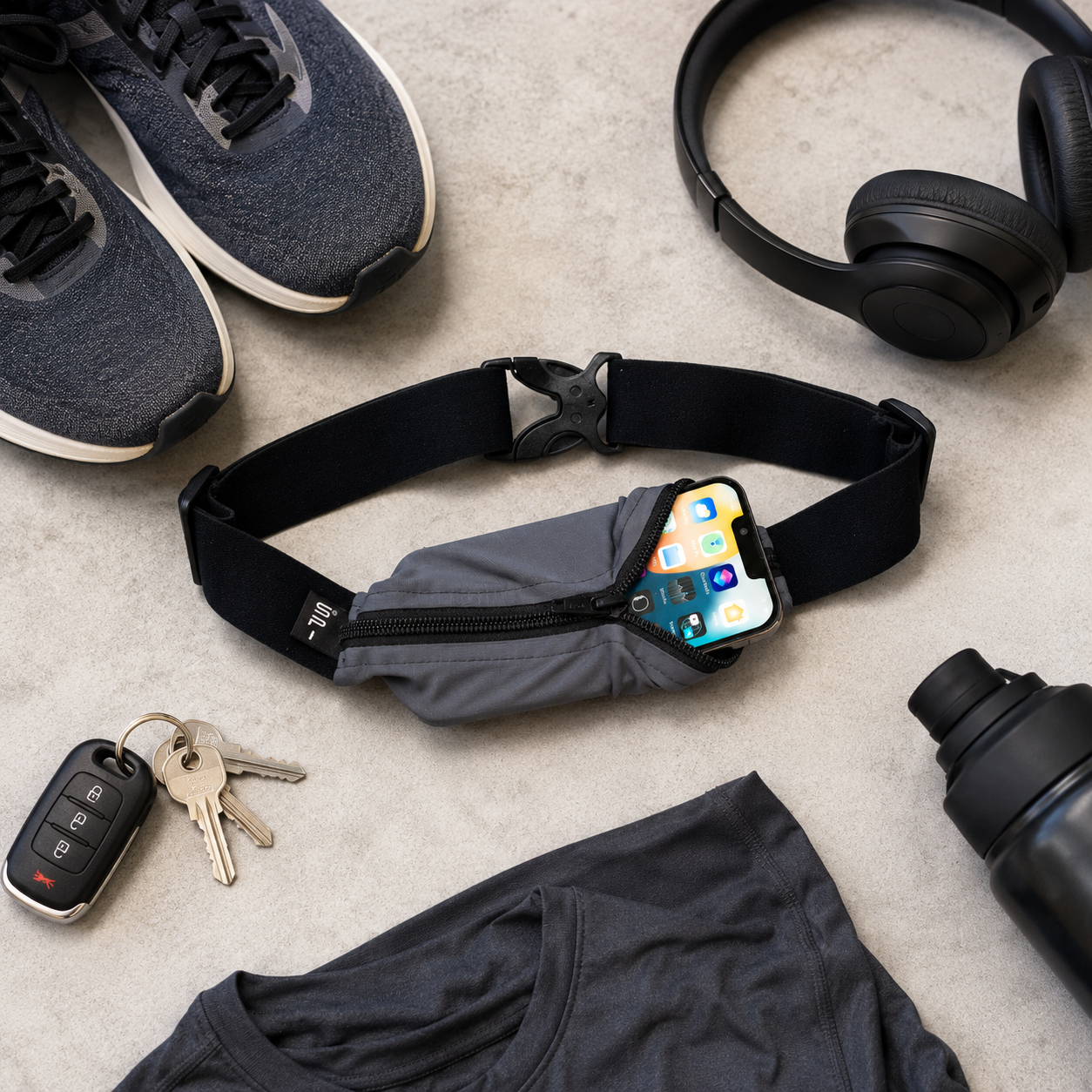 The Original Running Belt, Alternate, color, Anthracite