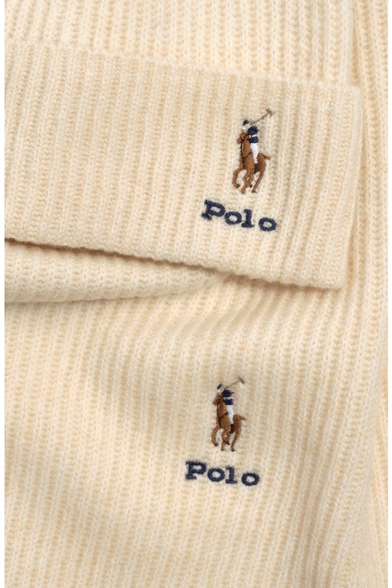 Pony Merino Wool Hat & Scarf Set, Alternate, color, ANDOVER CREAM