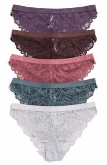 Danskin 5-Pack Lace Cheeky Bikinis