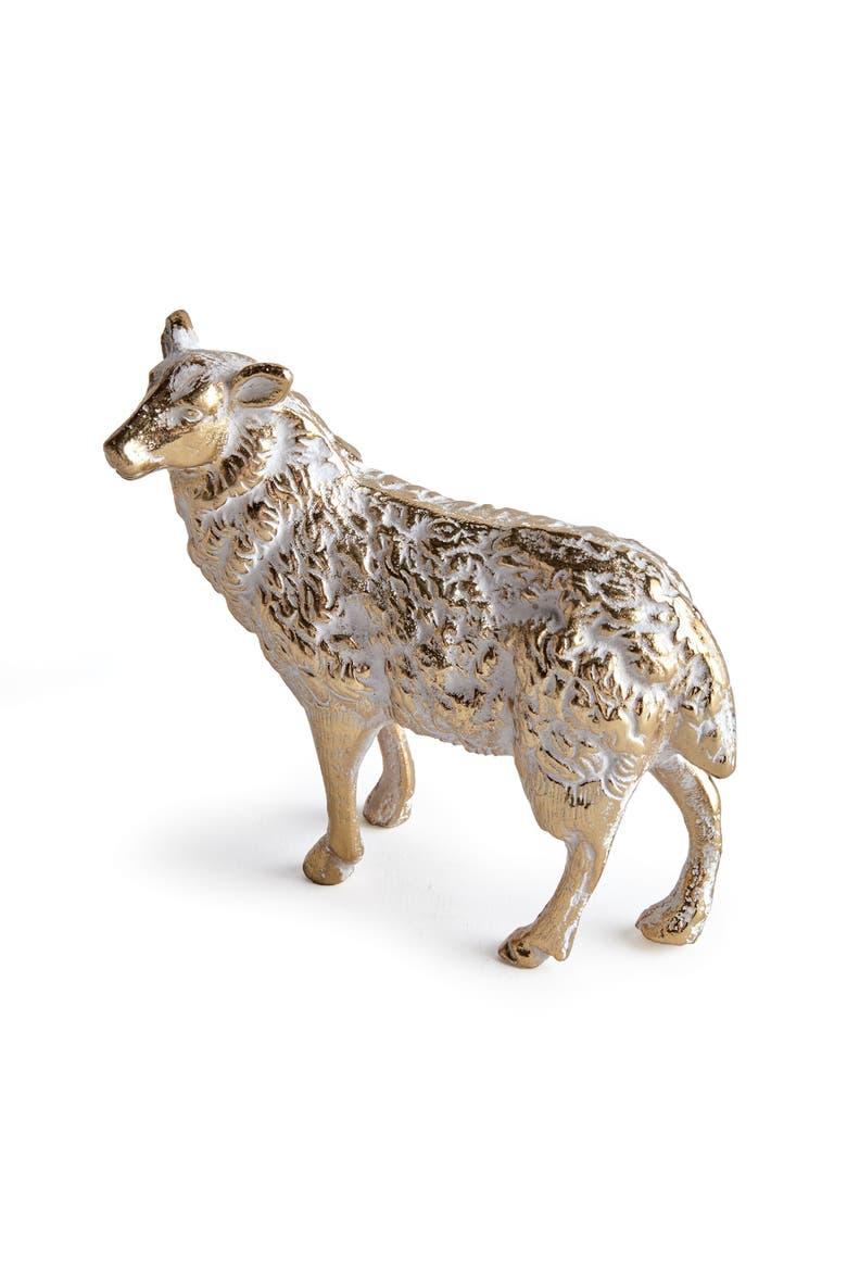 Tufton Sheep Sculpture Decorative Object, Main, color, Gold