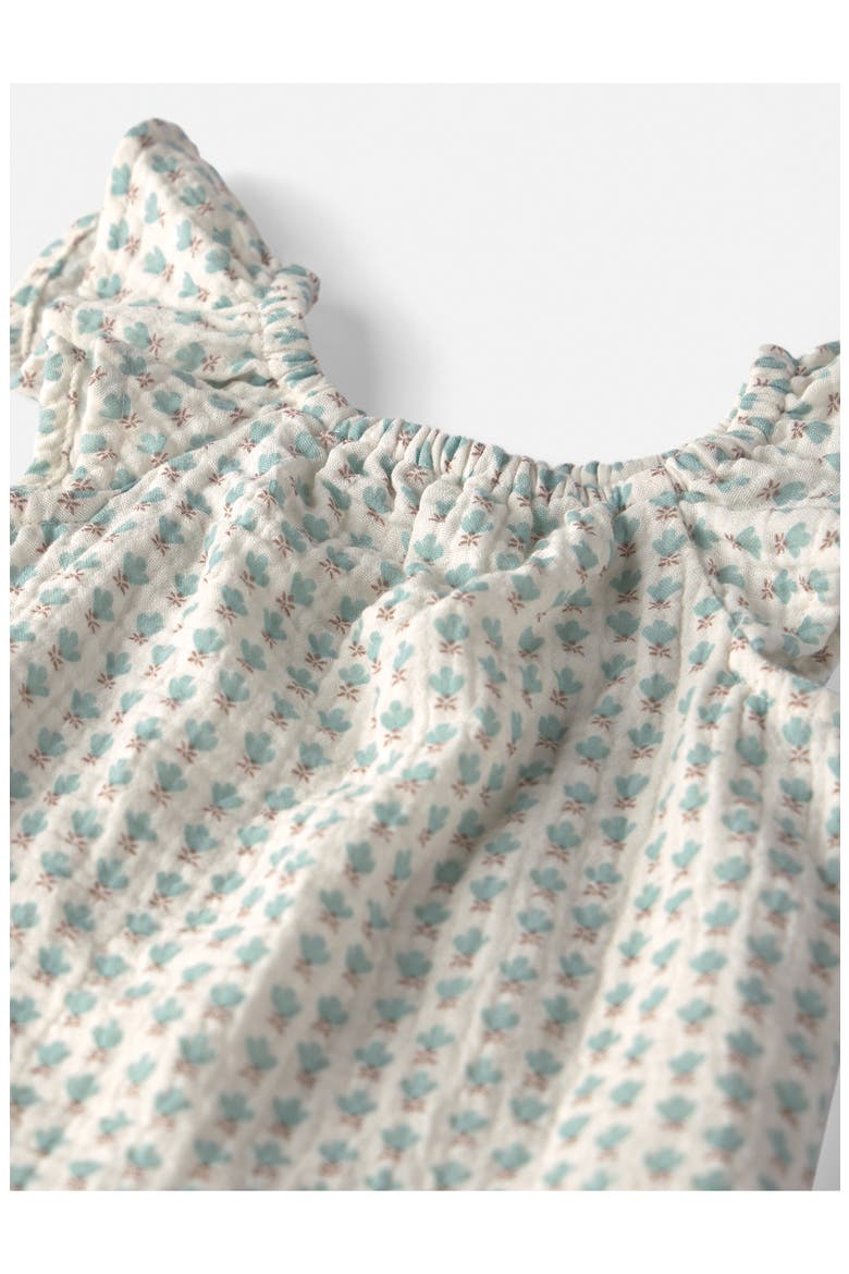 Print Organic Cotton Gauze Top & Shorts Set, Alternate, color, BLUE GEO